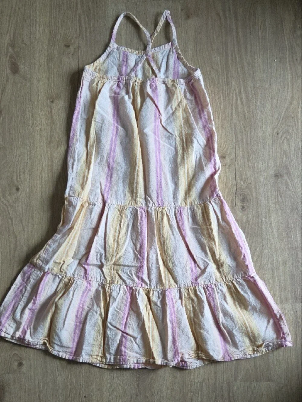 OshKosh B'gosh Pastel Pink & Yellow Striped Dress
